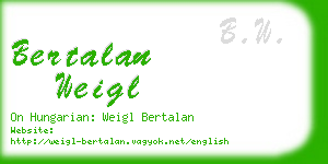 bertalan weigl business card